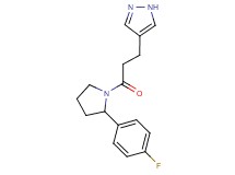 4-{3-[2-(4-fluorophenyl)-1-pyrrolidinyl]-3-oxopropyl}-1H-pyrazole