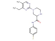 4-(4-ethyl-5-methyl-2-pyrimidinyl)-N-(4-fluorophenyl)-2-piperazinecarboxamide