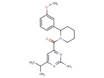 4-isopropyl-6-{[2-(3-methoxyphenyl)piperidin-1-yl]carbonyl}pyrimidin-2-amine