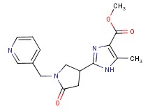 methyl 5-methyl-2-[5-oxo-1-(3-pyridinylmethyl)-3-pyrrolidinyl]-1H-imidazole-4-carboxylate