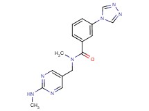 N-methyl-N-{[2-(methylamino)-5-pyrimidinyl]methyl}-3-(4H-1,2,4-triazol-4-yl)benzamide