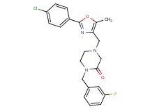 4-{[2-(4-chlorophenyl)-5-methyl-1,3-oxazol-4-yl]methyl}-1-(3-fluorobenzyl)-2-piperazinone
