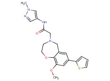 2-[9-methoxy-7-(2-thienyl)-2,3-dihydro-1,4-benzoxazepin-4(5H)-yl]-N-(1-methyl-1H-pyrazol-4-yl)acetamide