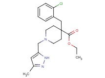 ethyl 4-(2-chlorobenzyl)-1-[(3-methyl-1H-pyrazol-5-yl)methyl]-4-piperidinecarboxylate