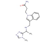 3-[3-({[1-(4-methyl-4H-1,2,4-triazol-3-yl)ethyl]amino}methyl)-1H-indol-1-yl]propanamide