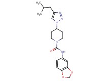 N-1,3-benzodioxol-5-yl-4-(4-isobutyl-1H-1,2,3-triazol-1-yl)-1-piperidinecarboxamide