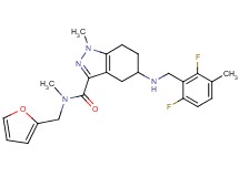 5-[(2,6-difluoro-3-methylbenzyl)amino]-N-(2-furylmethyl)-N,1-dimethyl-4,5,6,7-tetrahydro-1H-indazole-3-carboxamide
