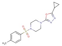 1-(5-cyclopropyl-1,3,4-oxadiazol-2-yl)-4-[(4-methylphenyl)sulfonyl]piperazine