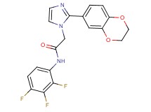 2-[2-(2,3-dihydro-1,4-benzodioxin-6-yl)-1H-imidazol-1-yl]-N-(2,3,4-trifluorophenyl)acetamide