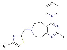 4-(3,6-dihydropyridin-1(2H)-yl)-7-[(4-methyl-1,3-thiazol-2-yl)methyl]-6,7,8,9-tetrahydro-5H-pyrimido[4,5-d]azepine