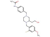 N-(4-{[4-(2-fluoro-4-methoxybenzyl)-3-(2-hydroxyethyl)-1-piperazinyl]methyl}phenyl)acetamide