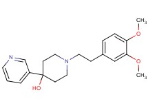 1-[2-(3,4-dimethoxyphenyl)ethyl]-4-(3-pyridinyl)-4-piperidinol bis(trifluoroacetate) (salt)