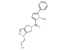 2-[5-[(1-methyl-5-phenyl-1H-pyrrol-2-yl)carbonyl]-5,6-dihydropyrrolo[3,4-c]pyrazol-1(4H)-yl]ethanol
