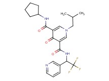 N-cyclopentyl-1-isobutyl-4-oxo-N'-[2,2,2-trifluoro-1-(3-pyridinyl)ethyl]-1,4-dihydro-3,5-pyridinedicarboxamide