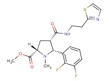 methyl (2S*,4S*,5R*)-5-(2,3-difluorophenyl)-1-methyl-4-({[2-(1,3-thiazol-2-yl)ethyl]amino}carbonyl)-2-pyrrolidinecarboxylate