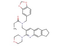N-(1,3-benzodioxol-5-ylmethyl)-N-{[2-(4-morpholinyl)-7,8-dihydro-6H-cyclopenta[g]quinolin-3-yl]methyl}propanamide