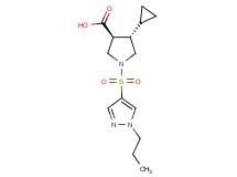 (3S*,4S*)-4-cyclopropyl-1-[(1-propyl-1H-pyrazol-4-yl)sulfonyl]-3-pyrrolidinecarboxylic acid