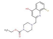 ethyl 4-[(8-fluoro-4-hydroxyquinolin-2-yl)methyl]piperazine-1-carboxylate