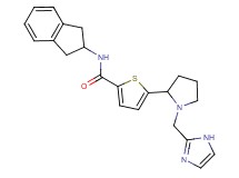 N-(2,3-dihydro-1H-inden-2-yl)-5-[1-(1H-imidazol-2-ylmethyl)-2-pyrrolidinyl]-2-thiophenecarboxamide