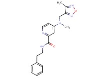 4-{methyl[(4-methyl-1,2,5-oxadiazol-3-yl)methyl]amino}-N-(2-phenylethyl)-2-pyridinecarboxamide
