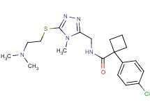 1-(4-chlorophenyl)-N-[(5-{[2-(dimethylamino)ethyl]thio}-4-methyl-4H-1,2,4-triazol-3-yl)methyl]cyclobutanecarboxamide
