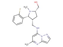 ((2S*,4R*,5R*)-5-(2-fluorophenyl)-1-methyl-4-{[(5-methylpyrazolo[1,5-a]pyrimidin-7-yl)amino]methyl}-2-pyrrolidinyl)methanol