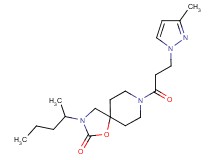 3-(1-methylbutyl)-8-[3-(3-methyl-1H-pyrazol-1-yl)propanoyl]-1-oxa-3,8-diazaspiro[4.5]decan-2-one
