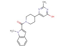 2-methyl-6-{1-[(1-methyl-1H-indol-2-yl)carbonyl]-4-piperidinyl}-4-pyrimidinol