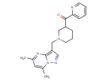 {1-[(5,7-dimethylpyrazolo[1,5-a]pyrimidin-3-yl)methyl]piperidin-3-yl}(pyridin-2-yl)methanone