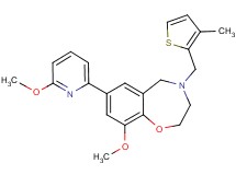 9-methoxy-7-(6-methoxy-2-pyridinyl)-4-[(3-methyl-2-thienyl)methyl]-2,3,4,5-tetrahydro-1,4-benzoxazepine