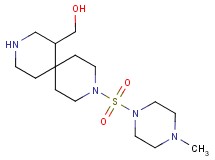 {9-[(4-methylpiperazin-1-yl)sulfonyl]-3,9-diazaspiro[5.5]undec-1-yl}methanol