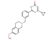 6-cyclopropyl-2-{3-[(6-methoxy-3,4-dihydroisoquinolin-2(1H)-yl)methyl]phenyl}pyrimidin-4(3H)-one