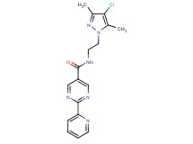N-[2-(4-chloro-3,5-dimethyl-1H-pyrazol-1-yl)ethyl]-2-pyridin-2-ylpyrimidine-5-carboxamide