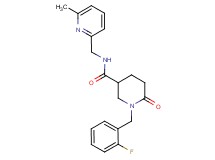 1-(2-fluorobenzyl)-N-[(6-methyl-2-pyridinyl)methyl]-6-oxo-3-piperidinecarboxamide