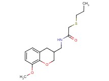N-[(8-methoxy-3,4-dihydro-2H-chromen-3-yl)methyl]-2-(propylthio)acetamide