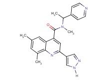 N,6,8-trimethyl-2-(1H-pyrazol-4-yl)-N-[1-(4-pyridinyl)ethyl]-4-quinolinecarboxamide trifluoroacetate