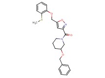 3-(benzyloxy)-1-[(5-{[2-(methylthio)phenoxy]methyl}-3-isoxazolyl)carbonyl]piperidine