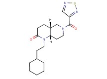 (4aR*,8aS*)-1-(2-cyclohexylethyl)-6-(1,2,5-thiadiazol-3-ylcarbonyl)octahydro-1,6-naphthyridin-2(1H)-one