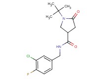 1-tert-butyl-N-(3-chloro-4-fluorobenzyl)-5-oxo-3-pyrrolidinecarboxamide