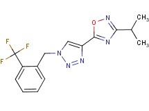 3-isopropyl-5-{1-[2-(trifluoromethyl)benzyl]-1H-1,2,3-triazol-4-yl}-1,2,4-oxadiazole