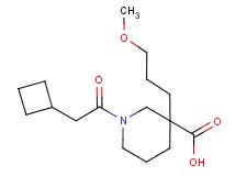 1-(cyclobutylacetyl)-3-(3-methoxypropyl)-3-piperidinecarboxylic acid