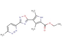 ethyl 3,5-dimethyl-4-[3-(6-methyl-3-pyridazinyl)-1,2,4-oxadiazol-5-yl]-1H-pyrrole-2-carboxylate