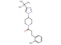 4-(4-tert-butyl-1H-1,2,3-triazol-1-yl)-1-[3-(2-methylphenyl)propanoyl]piperidine