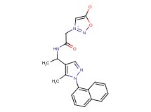 3-[2-({1-[5-methyl-1-(1-naphthyl)-1H-pyrazol-4-yl]ethyl}amino)-2-oxoethyl]-1,2,3-oxadiazol-3-ium-5-olate