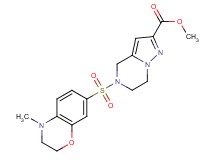 methyl 5-[(4-methyl-3,4-dihydro-2H-1,4-benzoxazin-7-yl)sulfonyl]-4,5,6,7-tetrahydropyrazolo[1,5-a]pyrazine-2-carboxylate