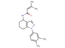 N-[1-(3,4-dimethylphenyl)-4,5,6,7-tetrahydro-1H-indazol-4-yl]-3-methyl-2-butenamide