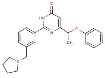 6-(1-phenoxyethyl)-2-[3-(1-pyrrolidinylmethyl)phenyl]-4(3H)-pyrimidinone
