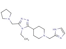 4-[4-ethyl-5-(pyrrolidin-1-ylmethyl)-4H-1,2,4-triazol-3-yl]-1-(1H-imidazol-2-ylmethyl)piperidine
