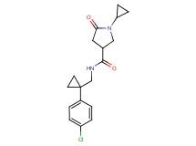 N-{[1-(4-chlorophenyl)cyclopropyl]methyl}-1-cyclopropyl-5-oxo-3-pyrrolidinecarboxamide