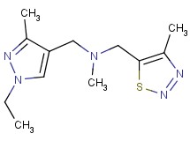 1-(1-ethyl-3-methyl-1H-pyrazol-4-yl)-N-methyl-N-[(4-methyl-1,2,3-thiadiazol-5-yl)methyl]methanamine